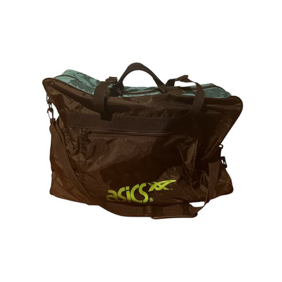Set of 3 Vintage 90s ASICS Sports Travel Bags Duffle‎ Teal Black Athletic